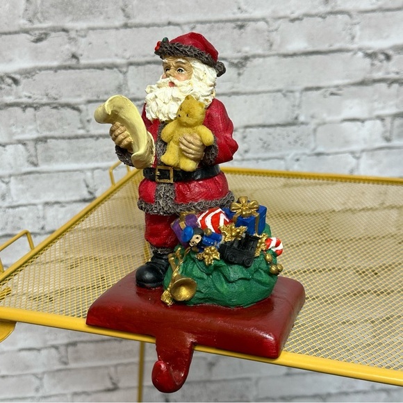 SANTA CLAUSE Stocking Holder 7 Inches Tall Christmas Holiday - Picture 1 of 16